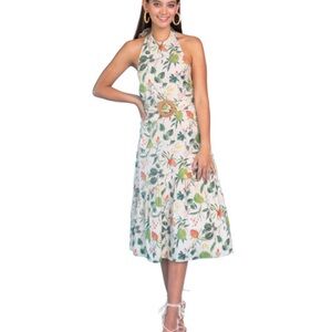 Olivia James Belted Tropical Midi Dress - Tropicalia Sand Zara Maxi XS